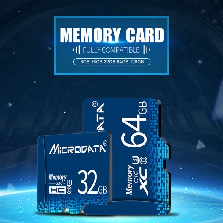 MICRODATA 128GB U3 Blue TF(Micro SD) Memory Card, 128GB