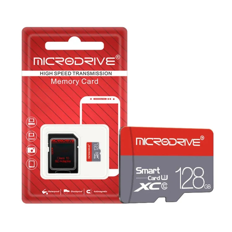 Microdrive 128GB High Speed Class 10 Micro SD(TF) Memory Card, 128GB