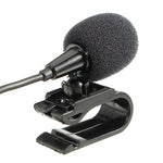 ZJ025MR Stick-on Clip-on Lavalier Stereo Microphone for Car GPS / Bluetooth Enabled Audio DVD External Mic, Cable Length: 3m, 90 Degree Elbow 2.5mm Jack, Elbow 2.5mm Jack Stereo