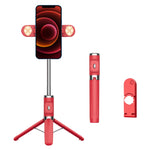 Bluetooth Remote Control Dual Fill Light Tripod Selfie Stick, Dual Fill Light (Red), Dual Fill Light (Yellow), Dual Fill Light (Black), Dual Fill Light (Green)