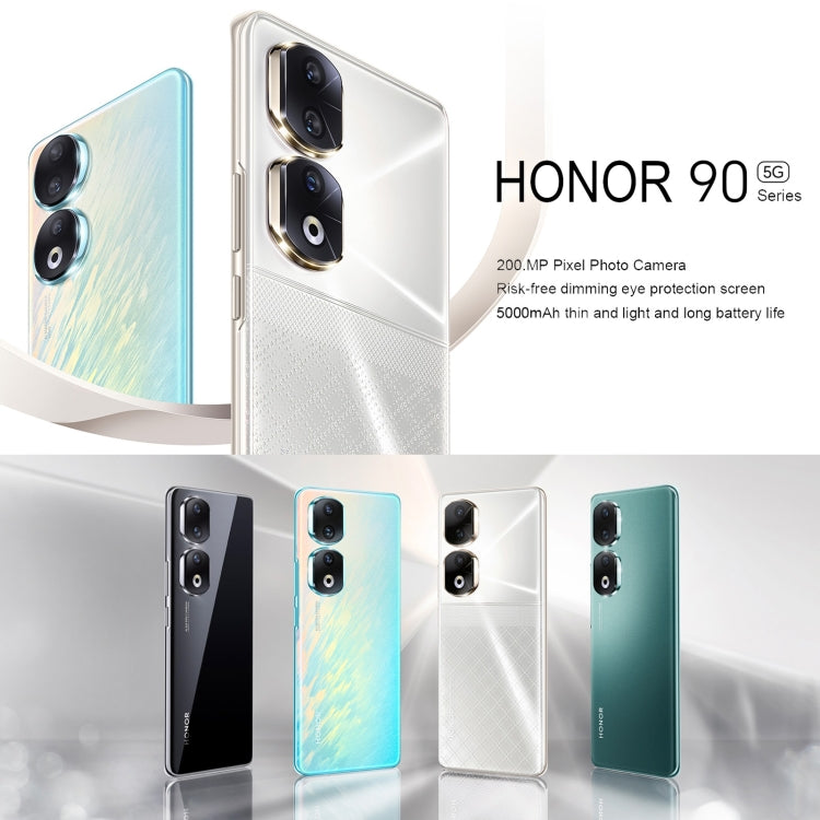 Triple Back Cameras + Dual Front Cameras, Screen Fingerprint Identification, 6.78 inch Magic UI 7.1 Android 13 Qualcomm Snapdragon 8+ Gen 1 Octa Core up to 3.0GHz, Network: 5G, OTG, NFC, Not Support Google Play, Honor 90 Pro 5G 12GB+256GB