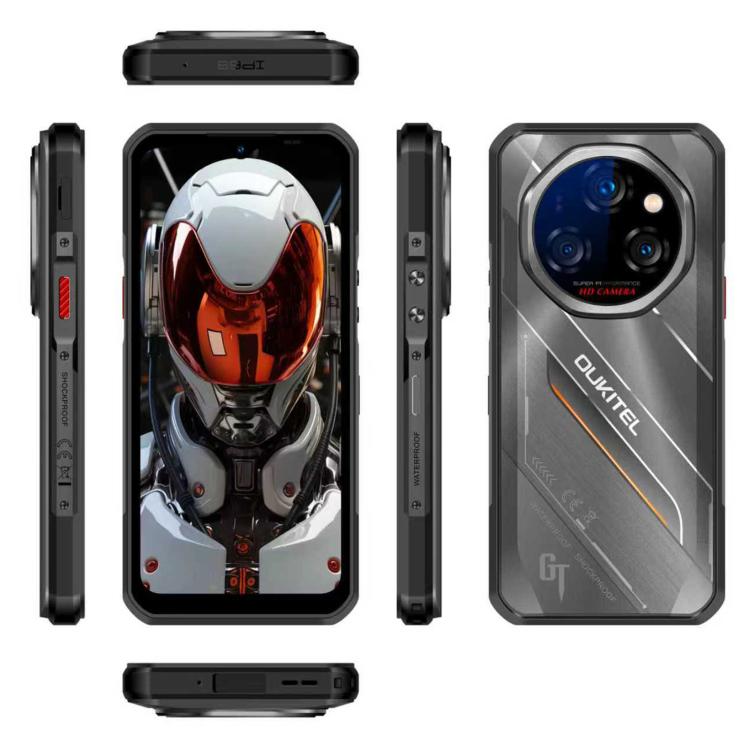 Oukitel WP62 Rugged Phone, 16GB+512GB, 108MP Camera, Fingerprint Identification, 6.6 inch Android 15 MediaTek Dimensity 7025 Octa Core, NFC, OTG, Network: 5G, 16GB+512GB