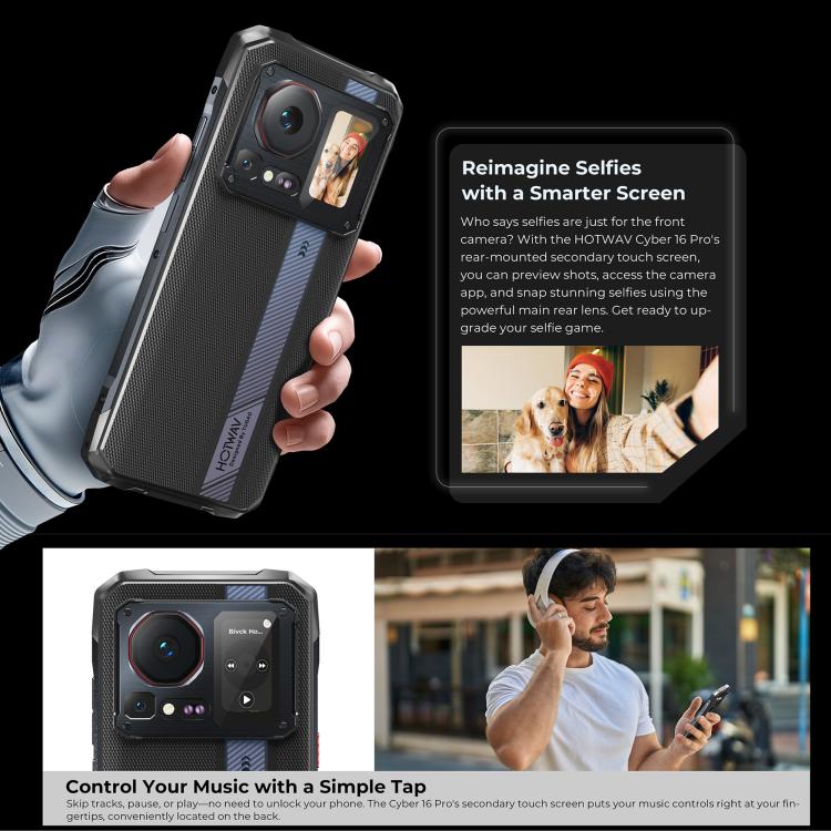 HOTWAV Cyper 16 Pro Rugged Phone, 8GB+512GB, 6.6 inch Android 15 MediaTek MT6789H Helio G100 Octa, Network: 5G, OTG, NFC