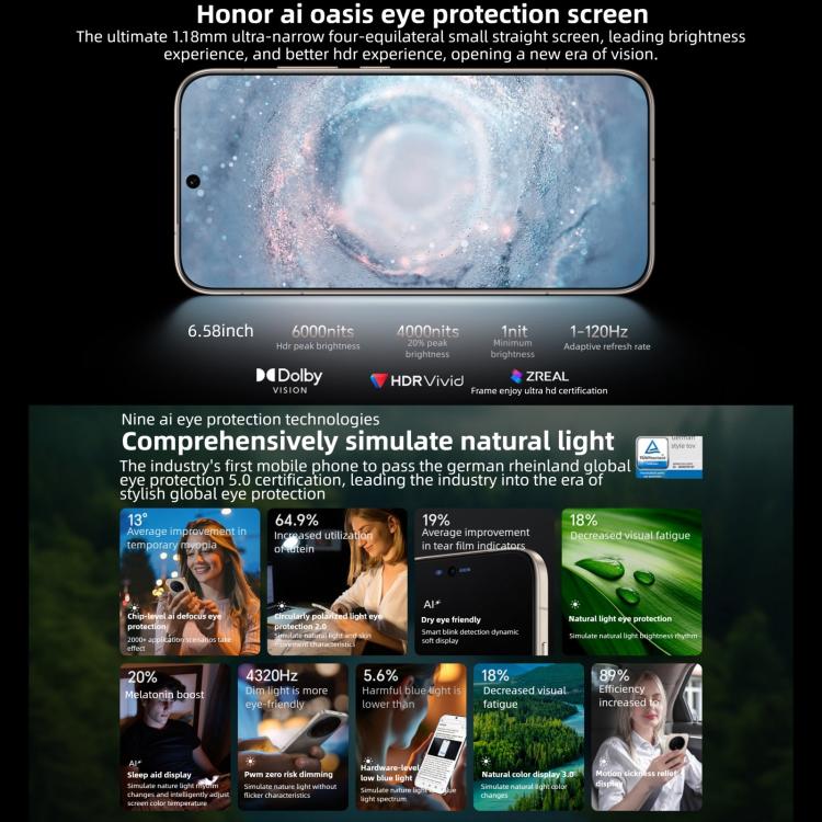 Honor Magic8, 16GB+1TB, Screen Fingerprint, 6.58 inch MagicOS 10.0 / Android 16 Snapdragon 8 Elite Gen 5th Octa Core, Network: 5G, NFC, OTG, 16GB+1TB