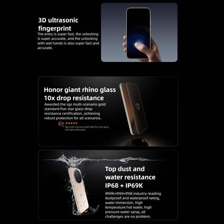 Honor Magic8 Pro, 12GB+512GB, Screen Fingerprint, 6.71 inch MagicOS 10.0 / Android 16 Snapdragon 8 Elite Gen 5 Octa Core, Network: 5G, NFC, OTG, 12GB+512GB