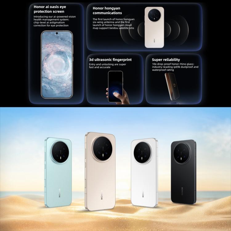 Honor Magic8 Pro, 16GB+1TB, Screen Fingerprint, 6.71 inch MagicOS 10.0 / Android 16 Snapdragon 8 Elite Gen 5 Octa Core, Network: 5G, NFC, OTG, 16GB+1TB