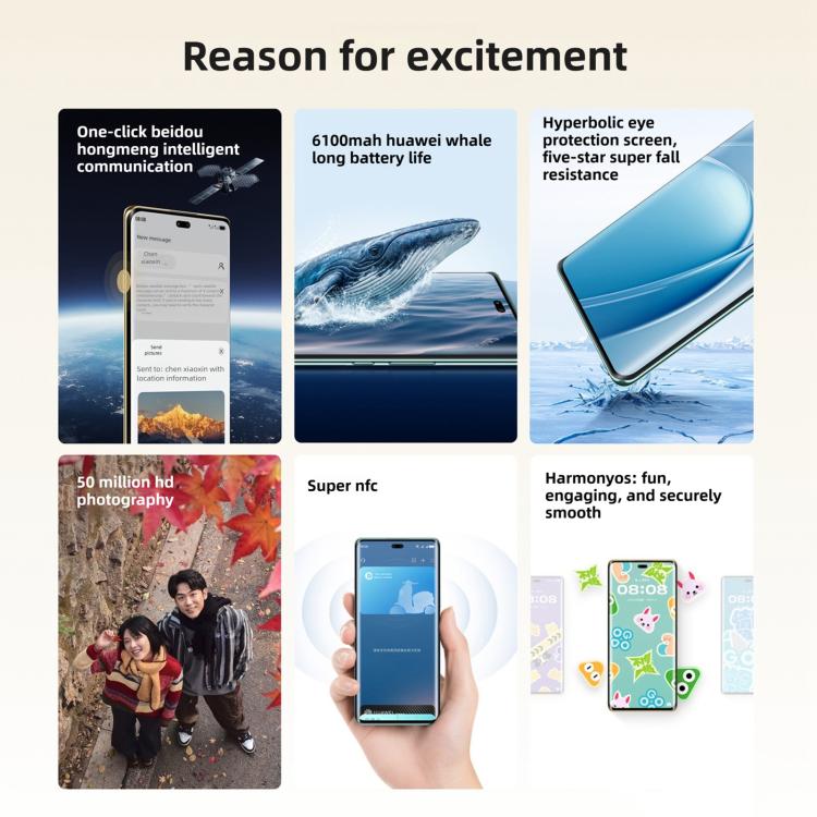 HUAWEI Enjoy 70X Premium Edition, 8GB+256GB, Screen Fingerprint, 6.78 inch HarmonyOS 4.2 Kirin 8000, Network: 4G, OTG, NFC, Not Support Google Play, 8GB+256GB