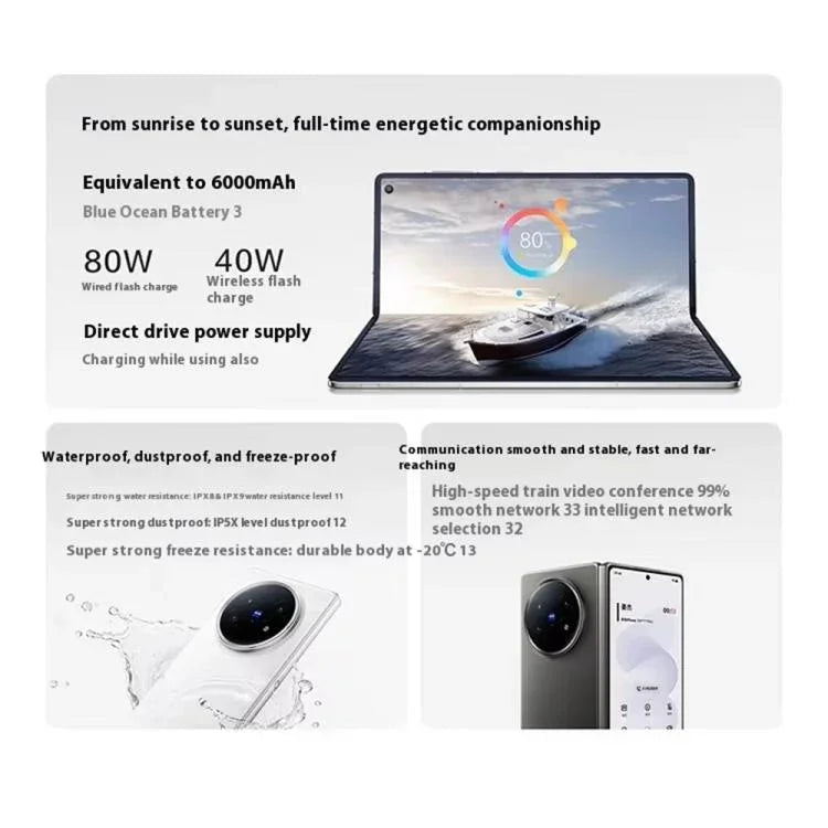 vivo X Fold5, 12GB+256GB, 8.03 inch + 6.53 inch Android 15 OriginOS 5 Snapdragon 8 Gen 3 Octa Core, OTG, NFC, Network: 5G, 12GB+256GB
