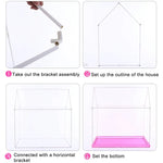 Household Children Printing Play Tent Small Game House, (Black White), (Pink), (Green), (Light Pink)