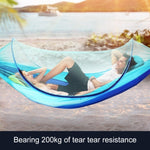 Portable Outdoor Camping Full-automatic Nylon Parachute Hammock with Mosquito Nets, Size : 290 x 140cm, 290x140cm Green, 290x140cm Blue, 290x140cm Orange, 290x140cm Camouflage, 290x140cm Army Green, 290x140cm Black, 290x140cm Dark Blue                 ...