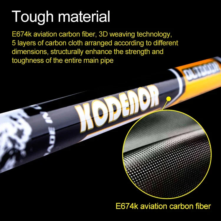 KODENOR Outdoor Mountaineering Portable Foldable Carbon Fibre Straight Handle Alpenstocks Trekking Poles, Length : 63-135CM, Length : 63-135CM (Black+green), Length : 63-135CM (Black Blue), Length : 63-135CM (Black Yellow)