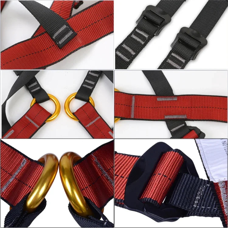 XINDA XDA9516 Outdoor Rock Climbing Polyester High-strength Wire Adjustable Downhill Whole Body Safety Belt Children Size: S, Size: S