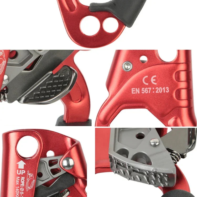 XINDA TP-8606 Outdoor Rock Climbing Aerial Work Anti-fall Handheld Rope Gripper for 8-12mm Diameter Rope left, Left
