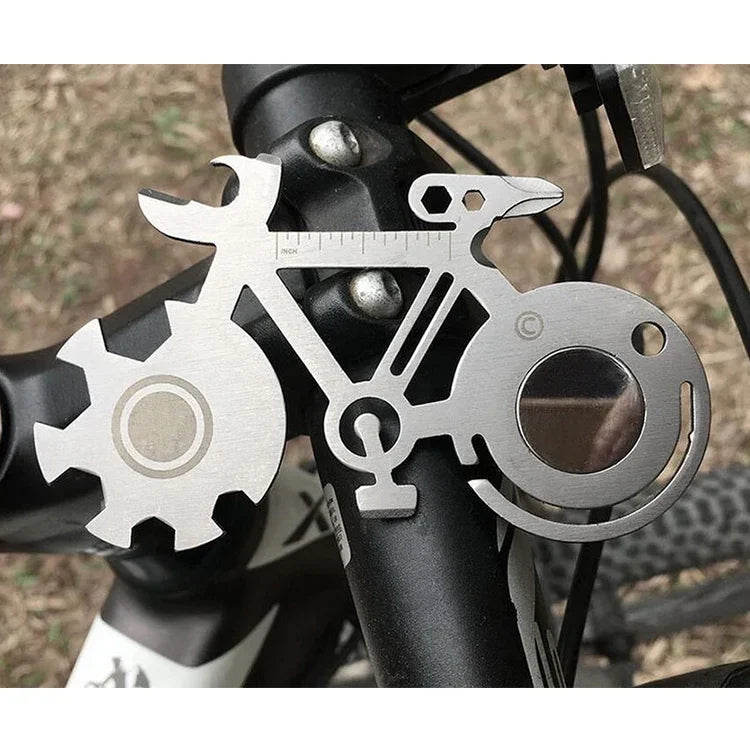Bicycle Shape Portable Outdoor Survival Multi-function Tool Stainless Steel Card Knife, Card Knife