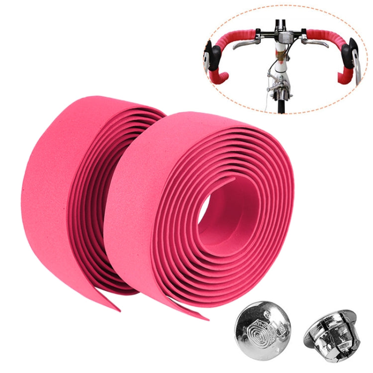 1 Pair Cycling Road Bike Sports Bicycle Cork Handlebar Tape Wrap + 2 Bar Plug, 2m Green, 2m Blue, 2m Red, 2m White, 2m Yellow, 2m Black, 2m Pink