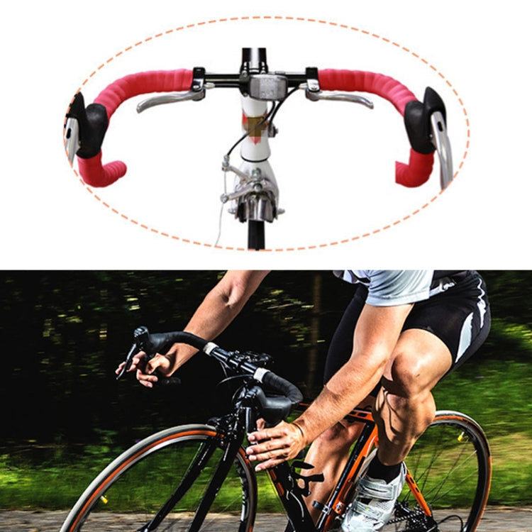 1 Pair Cycling Road Bike Sports Bicycle Cork Handlebar Tape Wrap + 2 Bar Plug, 2m Green, 2m Blue, 2m Red, 2m White, 2m Yellow, 2m Black, 2m Pink