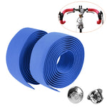 1 Pair Cycling Road Bike Sports Bicycle Cork Handlebar Tape Wrap + 2 Bar Plug, 2m Green, 2m Blue, 2m Red, 2m White, 2m Yellow, 2m Black, 2m Pink