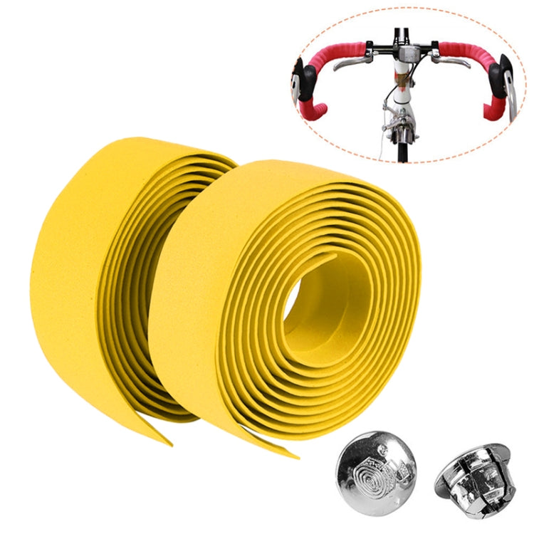 1 Pair Cycling Road Bike Sports Bicycle Cork Handlebar Tape Wrap + 2 Bar Plug, 2m Green, 2m Blue, 2m Red, 2m White, 2m Yellow, 2m Black, 2m Pink
