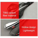 TOSEEK Road Bike Carbon Fiber Seat Bicycle Hollow Seat Saddle, 3K Texture + Extinction, Extinction(Blue), Extinction(Red), Extinction(White), Extinction(Yellow), Extinction(Black), Extinction(Orange), Extinction(Green), Extinction(Grey)