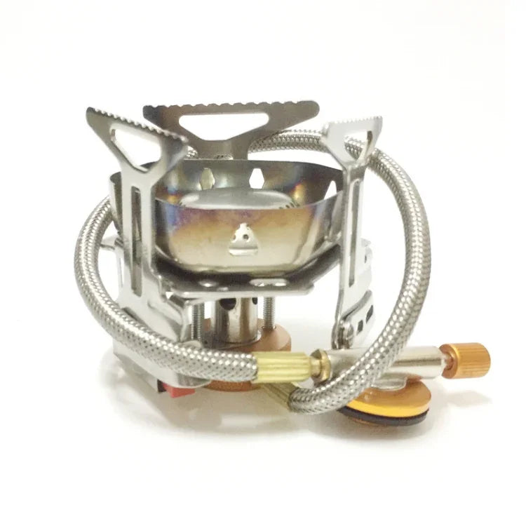 S187 Outdoor Portable Mini Stainless Steel Camping Stove Windproof Gas Stove, S187