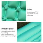 Outdoor Camping Foot-step Automatic Inflatable Cushion Portable TPU Inflatable Double Bed, Size: 195 x 119 x 16cm, Foot-step Dark Blue, Foot-step Orange, Foot-step Emerald, Foot-step Peacock Blue