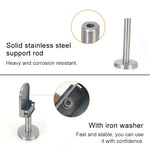 201 Stainless Steel Glass Fish Mouth Support Rod Fixing Clip with 14x60mm Rod, Specification: S, S, with 14x60mm Rod