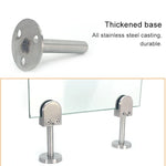 201 Stainless Steel Glass Fish Mouth Support Rod Fixing Clip with 14x60mm Rod, Specification: S, S, with 14x60mm Rod