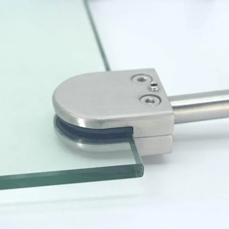 201 Stainless Steel Glass Fish Mouth Support Rod Fixing Clip with 14x60mm Rod, Specification: S, S, with 14x60mm Rod
