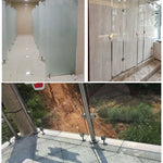 201 Stainless Steel Glass Fish Mouth Support Rod Fixing Clip with 14x60mm Rod, Specification: S, S, with 14x60mm Rod