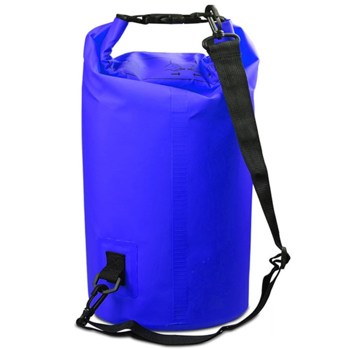 Outdoor Waterproof Single Shoulder Bag Dry Sack PVC Barrel Bag, Capacity: 15L, Capacity: 15L (Dark Blue), Capacity: 15L (Orange), Capacity: 15L (Pink), Capacity: 15L (Green), Capacity: 15L (Sky Blue), Capacity: 15L (Yellow), Capacity: 15L (Black)