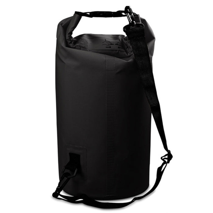 Outdoor Waterproof Double Shoulder Bag Dry Sack PVC Barrel Bag, Capacity: 20L, Capacity: 20L (Sky Blue), Capacity: 20L (Yellow), Capacity: 20L (Black), Capacity: 20L (Dark Blue), Capacity: 20L (Orange), Capacity: 20L (Pink), Capacity: 20L (Green)