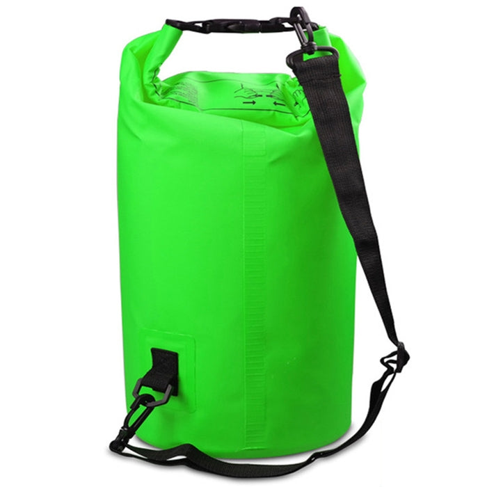 Outdoor Waterproof Double Shoulder Bag Dry Sack PVC Barrel Bag, Capacity: 30L, Capacity: 30L (Sky Blue), Capacity: 30L (Yellow), Capacity: 30L (Black), Capacity: 30L (Dark Blue), Capacity: 30L (Orange), Capacity: 30L (Pink), Capacity: 30L (Green)
