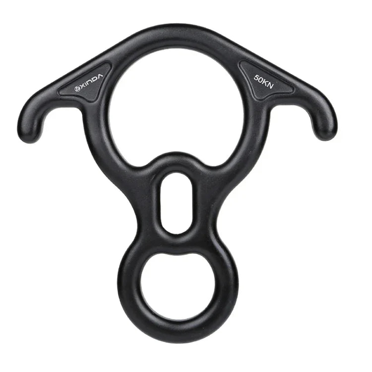 XINDA XD8602 Climbing Rescue Figure 8 Descender with Bent-ear Rappelling Gear Belay Device