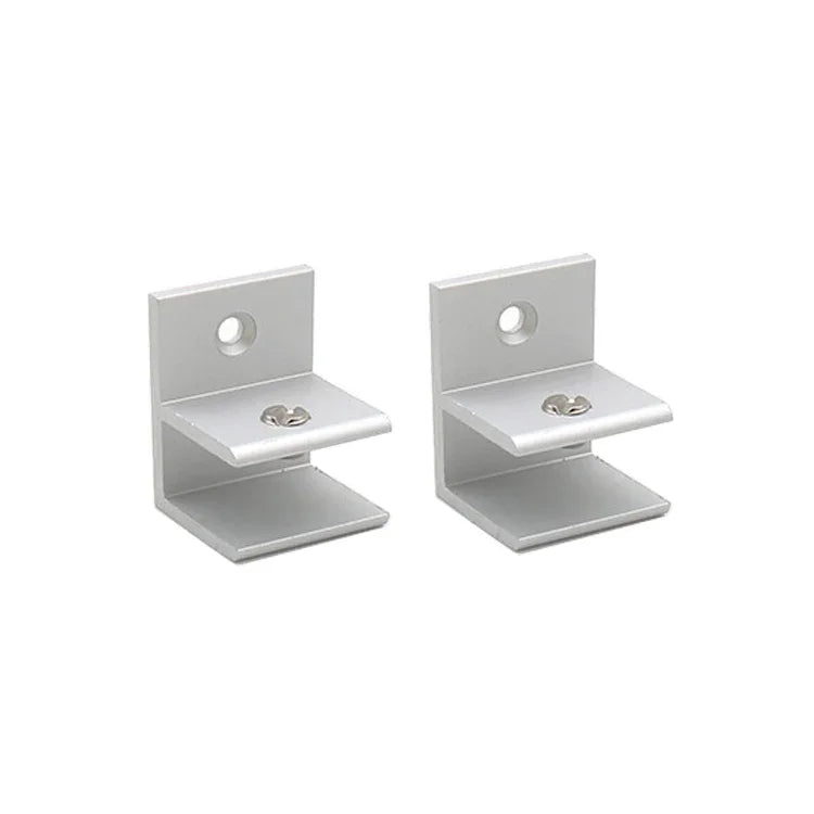 10 PCS F-type Aluminum Alloy Glass Combination Clamp Cabinet Partition Fixing Clip, Size: S, Cliped 5-10mm, F-type, S, Cliped 5-10mm