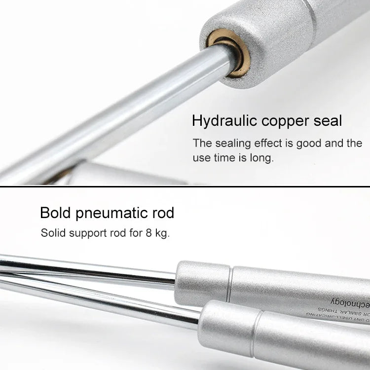Iron Head Cabinet Gas Holder Hydraulic Rod Buffer Telescopic Strut, 10 inch 80N (8kg), Iron Head, 10 inch 80N (8kg)