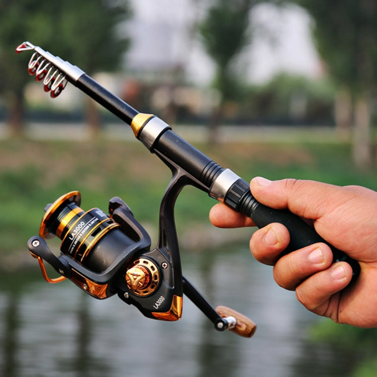 36cm Portable Telescopic Sea Fishing Rod Mini Fishing Pole, Extended Length : 2.1m, 2.1m