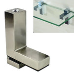 3-24mm F Type Brushed Zinc Alloy Fixed Clip Glass Wood Layer Board Bracket, 3-24mm Brushed