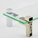 3-24mm F Type Glossy Polished  Zinc Alloy Fixed Clip Glass Wood Layer Board Bracket, 3-24mm Glossy