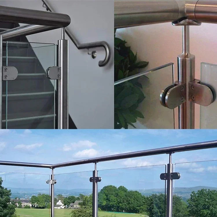 15-20mm Flat Bottom Matte Polished  304 Stainless Steel Fixed Clip Railing Glass Wood Layer Board Clamp Bracket, 15-20mm, Flat, 304 Stainless Steel