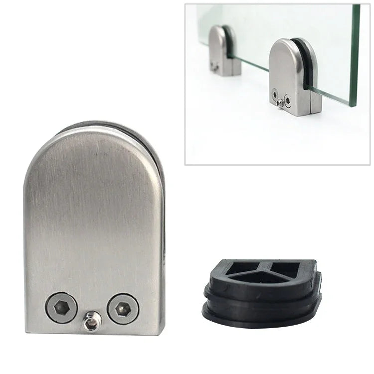 5-8mm Flat Bottom Matte Polished 304 Stainless Steel Fixed Clip Railing Glass Wood Layer Board Clamp Bracket, 5-8mm, Flat Bottom, 304 Stainless Steel