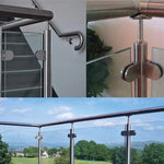 5-8mm Flat Bottom Matte Polished 304 Stainless Steel Fixed Clip Railing Glass Wood Layer Board Clamp Bracket, 5-8mm, Flat Bottom, 304 Stainless Steel