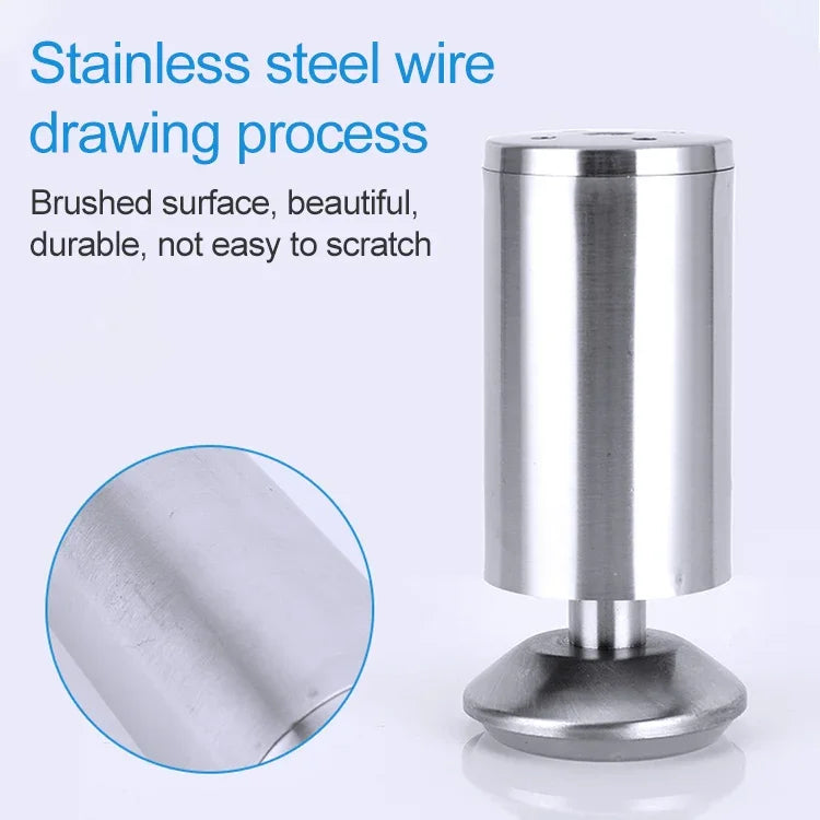Stainless Steel Wire Drawing Thickened Column Sofa Furniture Cabinet Foot, Height: 400mm, 400mm