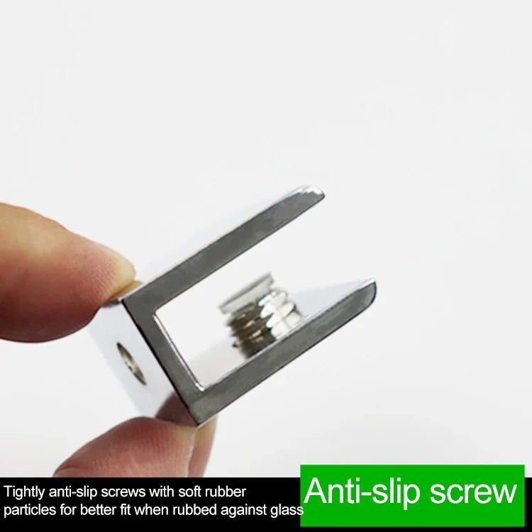 10 PCS Zinc Alloy Bright Fixed Bracket Connection 8mm Cylindrical Glass Fixing Clamp with Base, 8mm Cylindrical, with Base