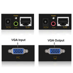 VGA & Audio Extender 1920x1440 HD 100m Cat5e / 6-568B Network Cable Sender Receiver Adapter, Transmission Distance: 100m