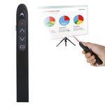 XM930 2.4GHz Wireless Laser PowerPoint Page Turning Pen Multimedia Wireless Presentation Projection Pen with USB Receiver, Support Low Battery Remind, Remote Control Distance: 100m, 100m White, 100m Black