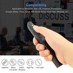 XM930 2.4GHz Wireless Laser PowerPoint Page Turning Pen Multimedia Wireless Presentation Projection Pen with USB Receiver, Support Low Battery Remind, Remote Control Distance: 100m, 100m White, 100m Black