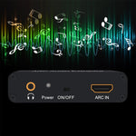 192KHz ARC Audio Extractor HDMI ARC to SPDIF + Coaxial + L/R Converter Audio Return Channel Adapter, 192KHz ARC