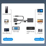 HDCO-VGAM2 1080P VGA Male to HDMI Female Converter with 3.5mm Audio Cable, HDCO-VGAM2