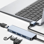 4 in 1 USB to USB3.0x4 HUB Adapter, Cable Length: 1.2m, BYL-2013U3 12cm