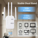 ZX-R08 1200Mbps 2.4G/5G Dual-Band WiFi Repeater Signal Amplifier WISP Outdoor Router, US Plug, 1200Mbps